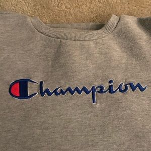 Youth XL grey champion crew neck
